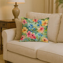 Alaska Forget-me-nots in Watercolor Throw Pillow