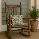 Alaska Forget-me-nots in Watercolor Throw Pillow