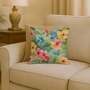 Alaska Forget-me-nots in Watercolor Throw Pillow