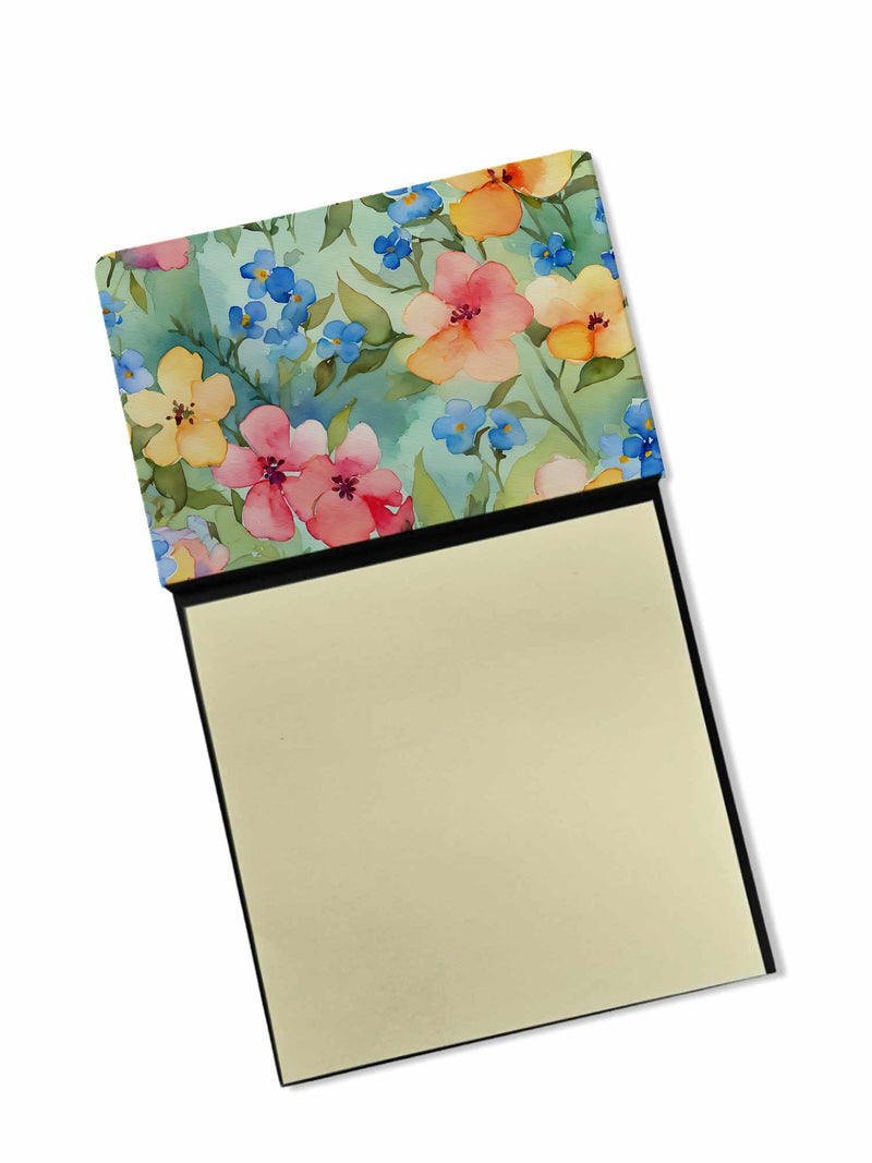 Alaska Forget-me-nots in Watercolor Sticky Note Holder