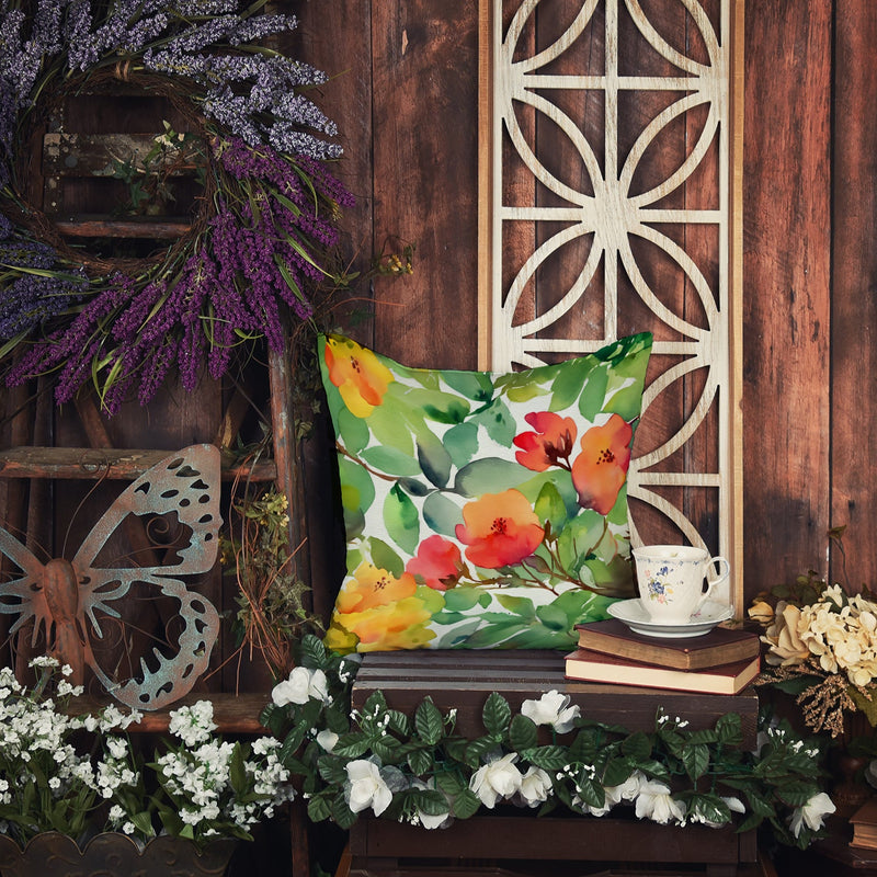 Connecticut Mountain Laurels in Watercolor Throw Pillow