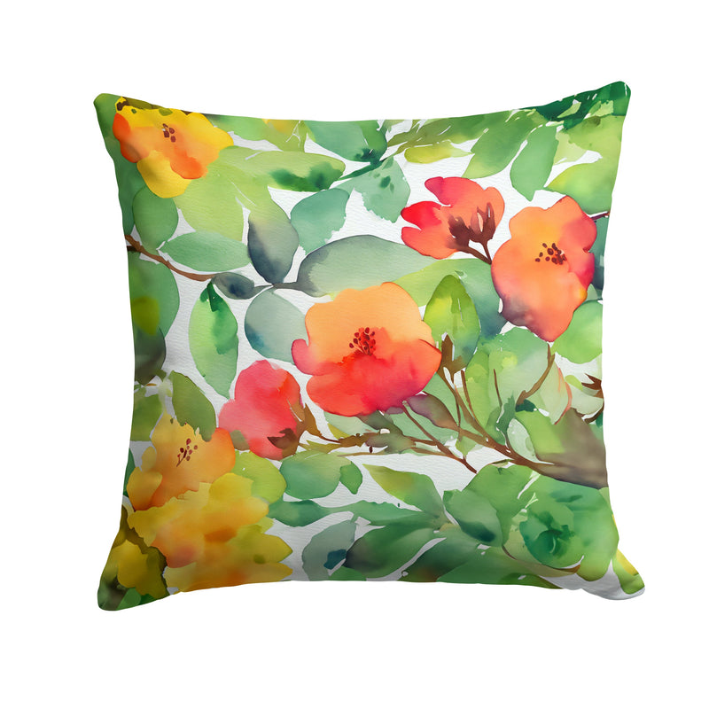 Connecticut Mountain Laurels in Watercolor Throw Pillow