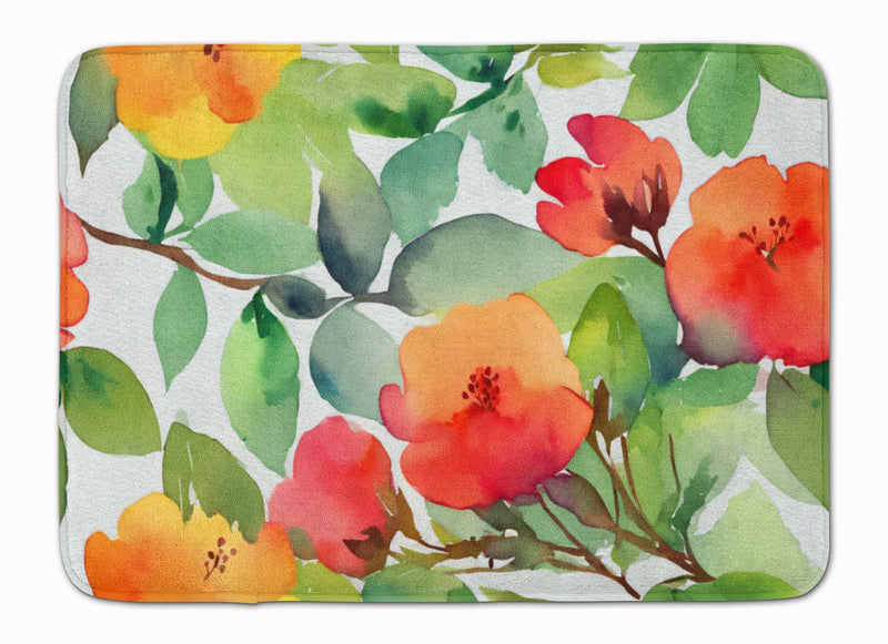 Connecticut Mountain Laurels in Watercolor Memory Foam Kitchen Mat