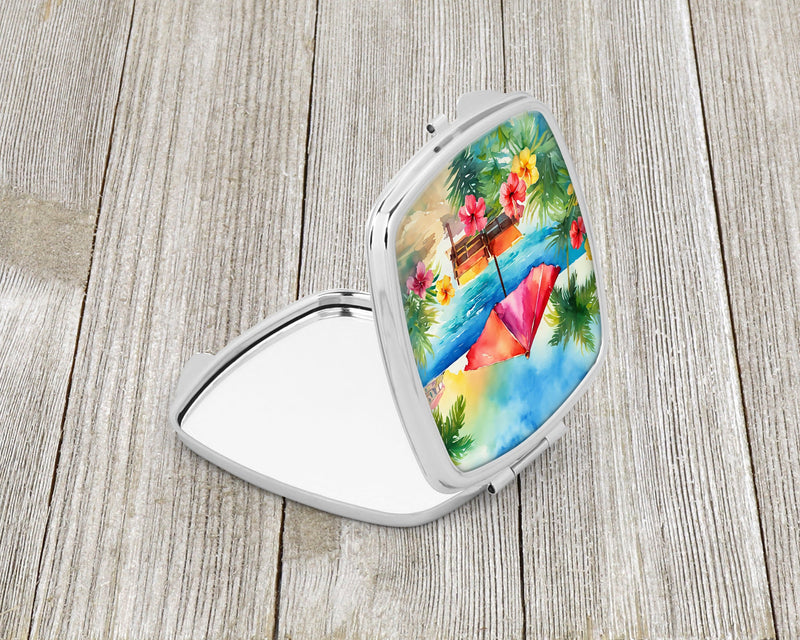 Hawaii Hawaiian Hibiscus in Watercolor Compact Mirror