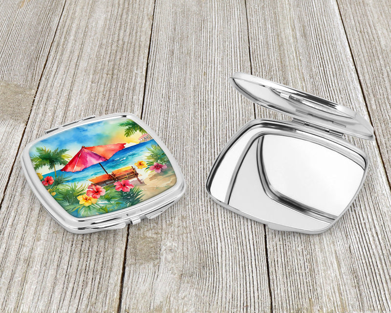 Hawaii Hawaiian Hibiscus in Watercolor Compact Mirror