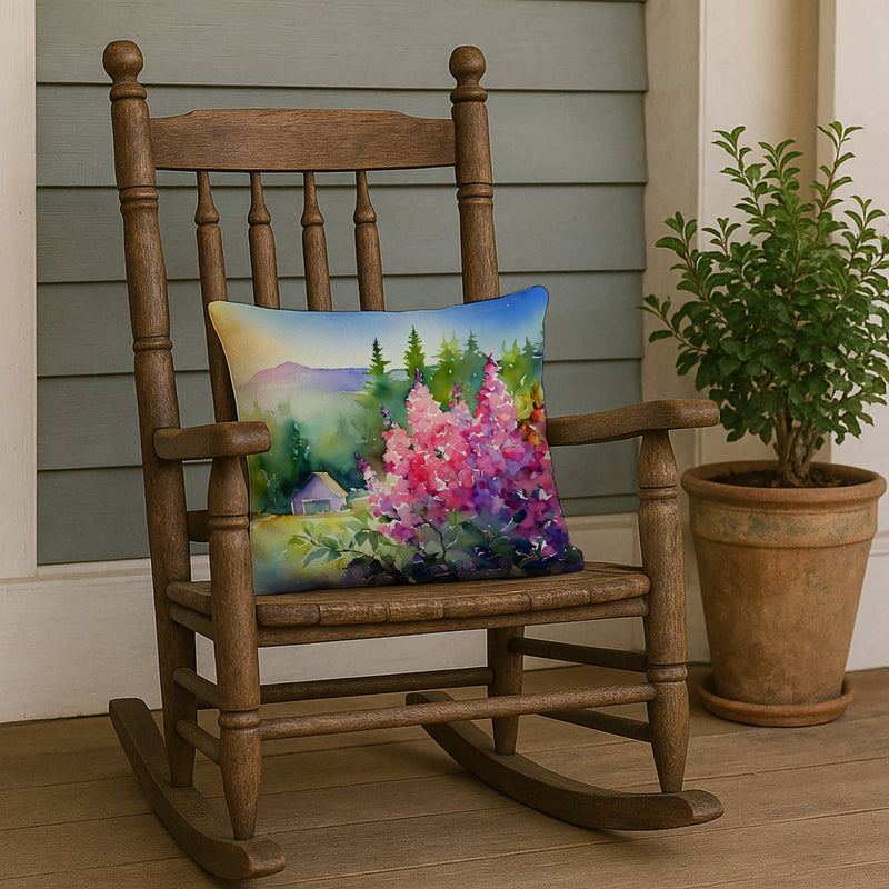 Idaho Syringa in Watercolor Throw Pillow
