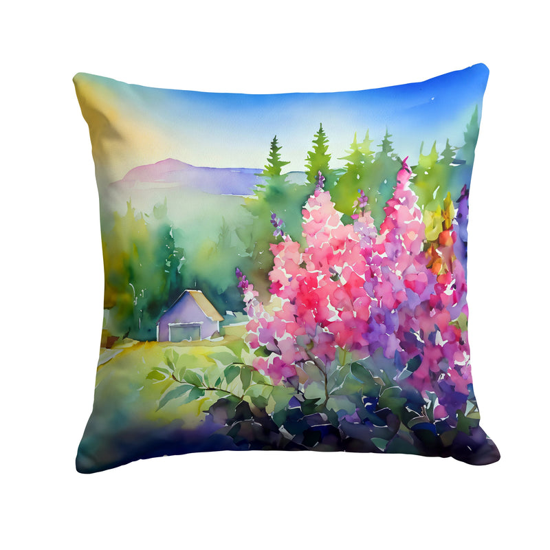 Idaho Syringa in Watercolor Throw Pillow