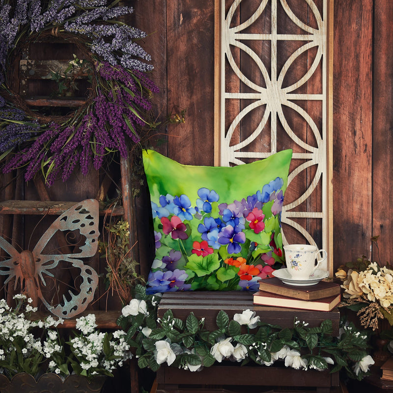 Illinois Violet in Watercolor Throw Pillow