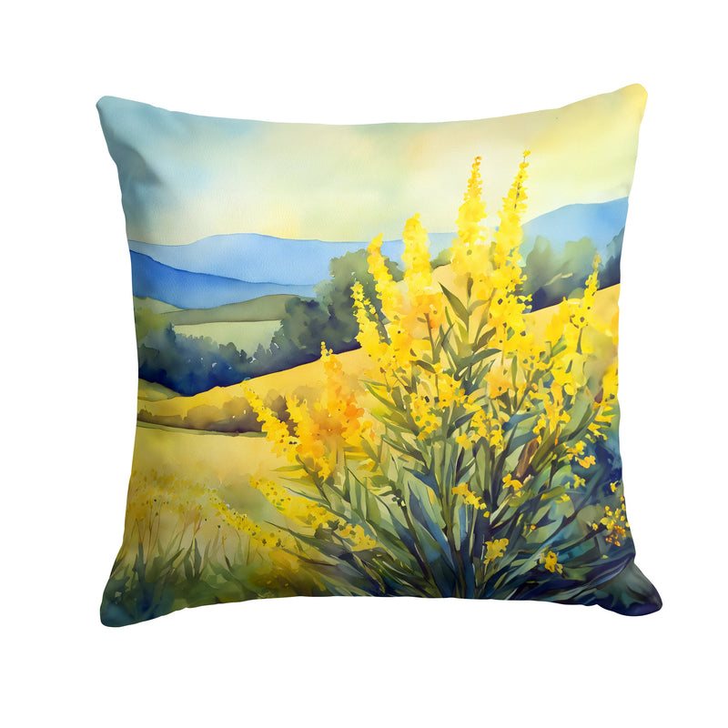 Kentucky Goldenrod in Watercolor Throw Pillow