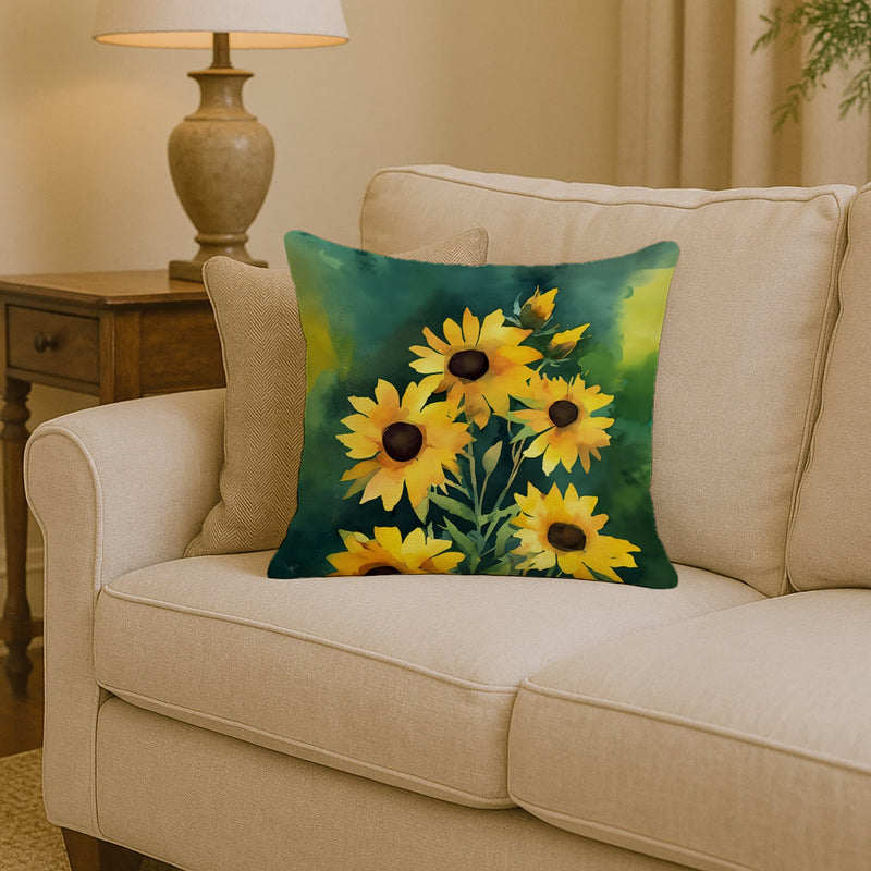 Kentucky Goldenrod in Watercolor Throw Pillow