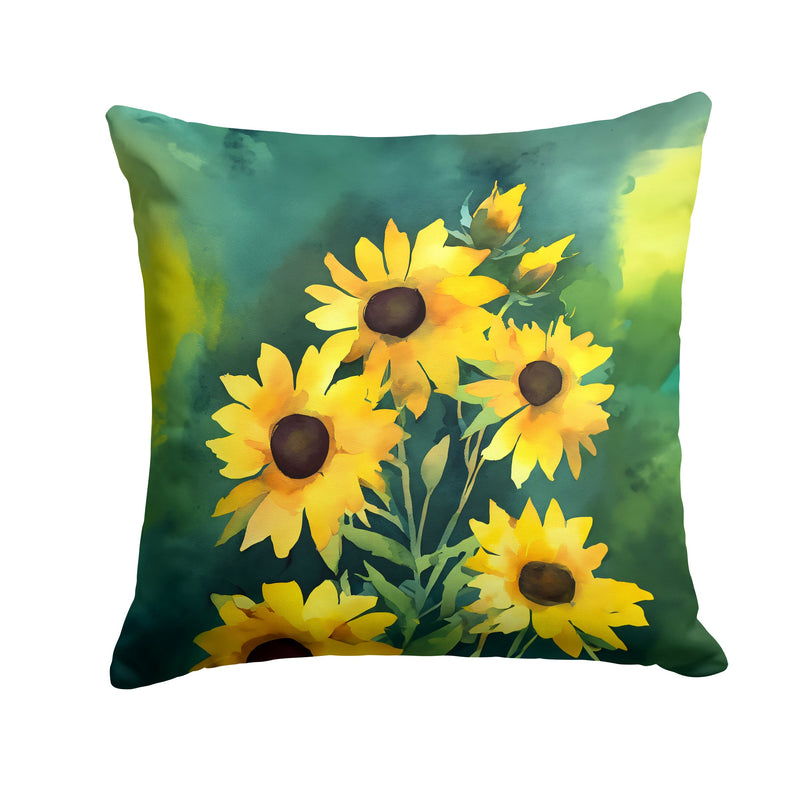 Kentucky Goldenrod in Watercolor Throw Pillow