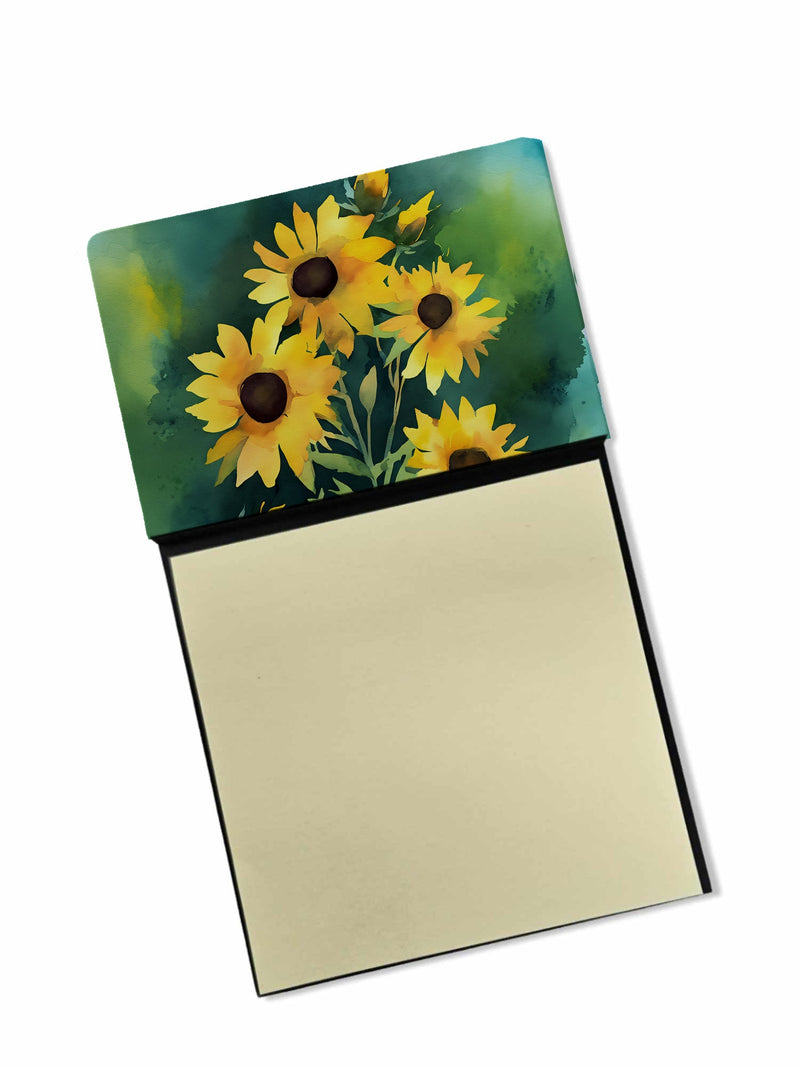 Kentucky Goldenrod in Watercolor Sticky Note Holder