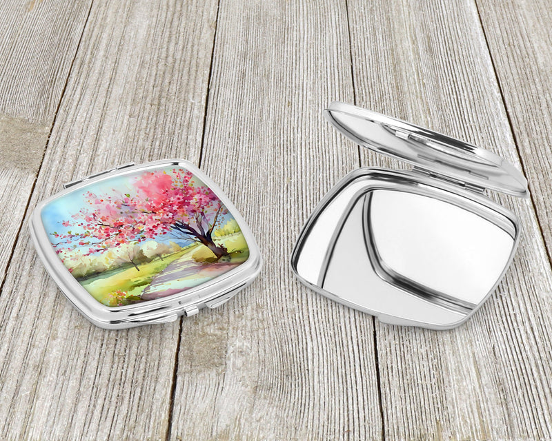 Michigan Apple Blossoms in Watercolor Compact Mirror