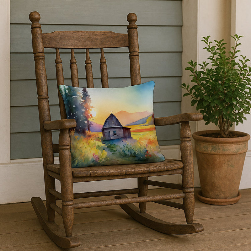 Montana Bitterroot in Watercolor Throw Pillow