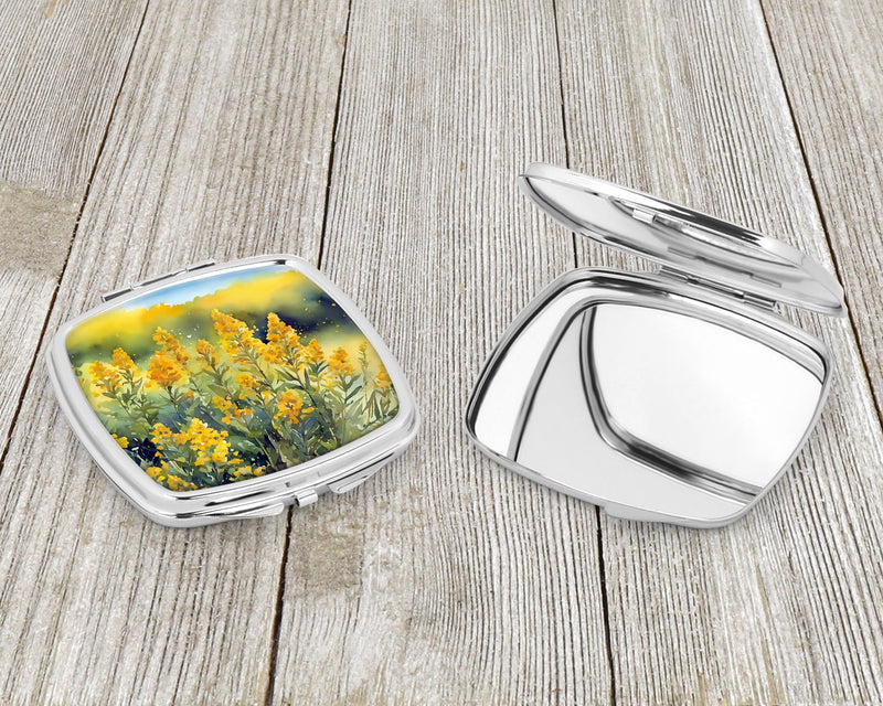 Nebraska Goldenrod in Watercolor Compact Mirror