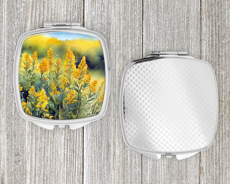 Nebraska Goldenrod in Watercolor Compact Mirror
