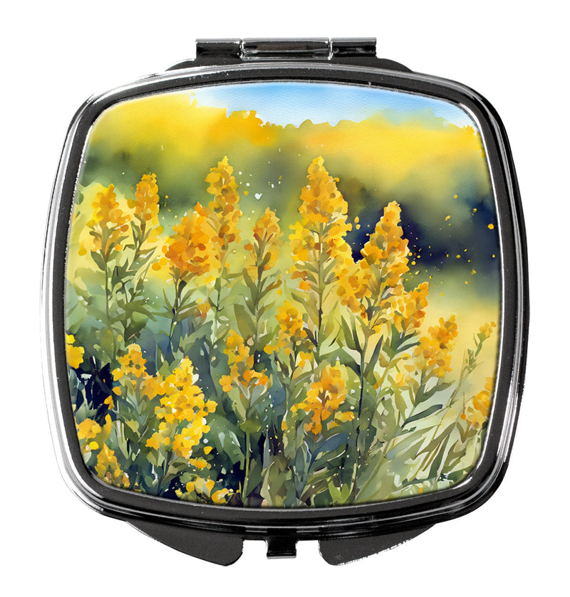 Nebraska Goldenrod in Watercolor Compact Mirror