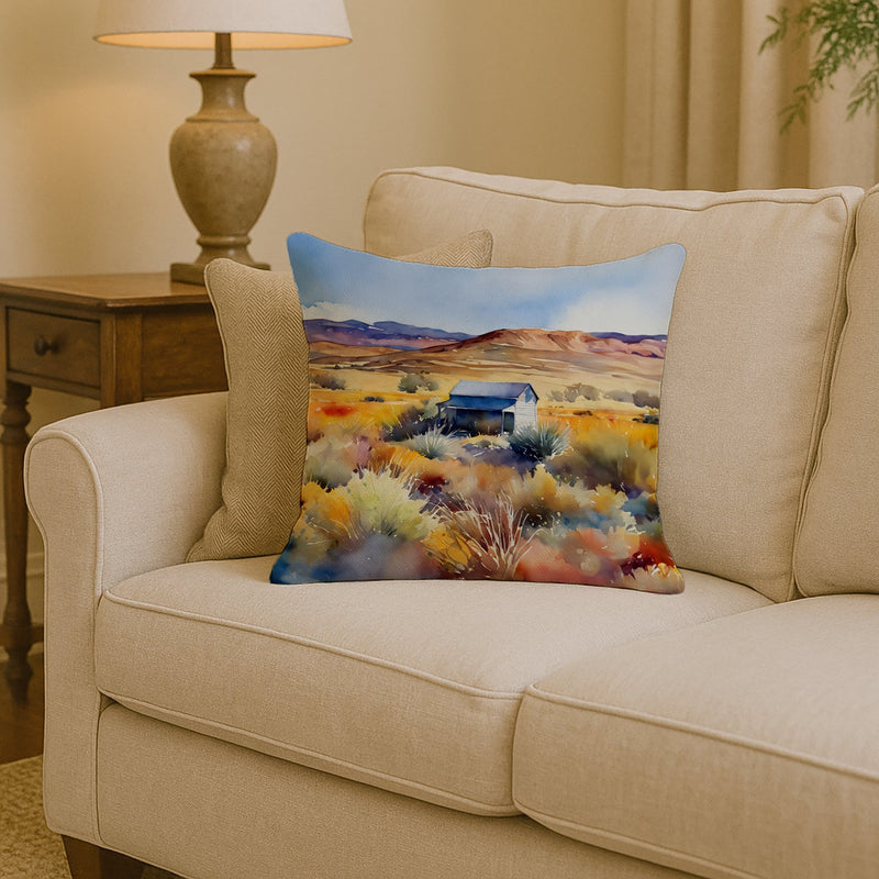 Nevada Sagebrush in Watercolor Throw Pillow