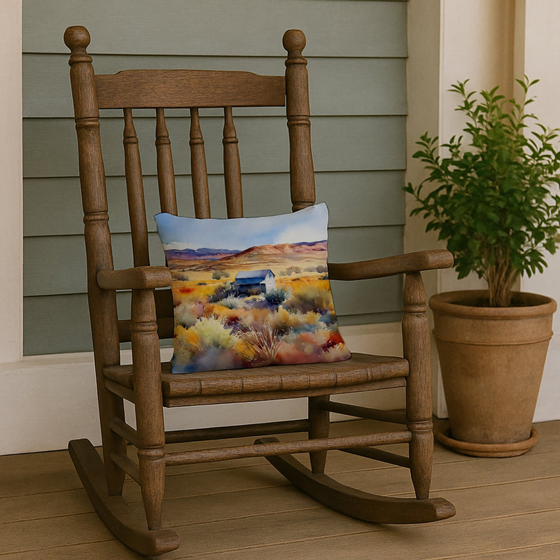 Nevada Sagebrush in Watercolor Throw Pillow
