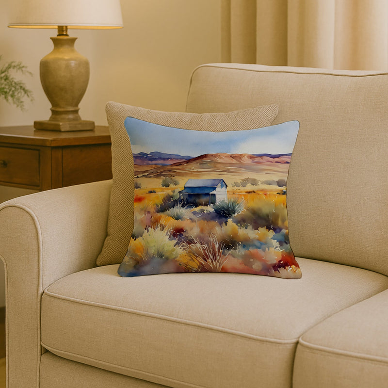 Nevada Sagebrush in Watercolor Throw Pillow