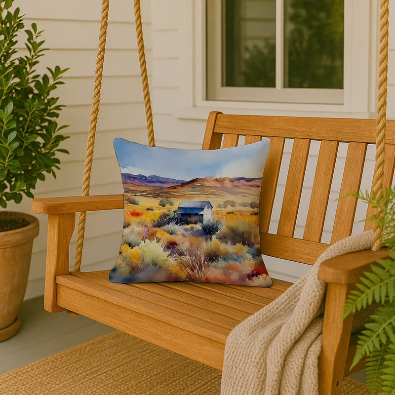 Nevada Sagebrush in Watercolor Throw Pillow