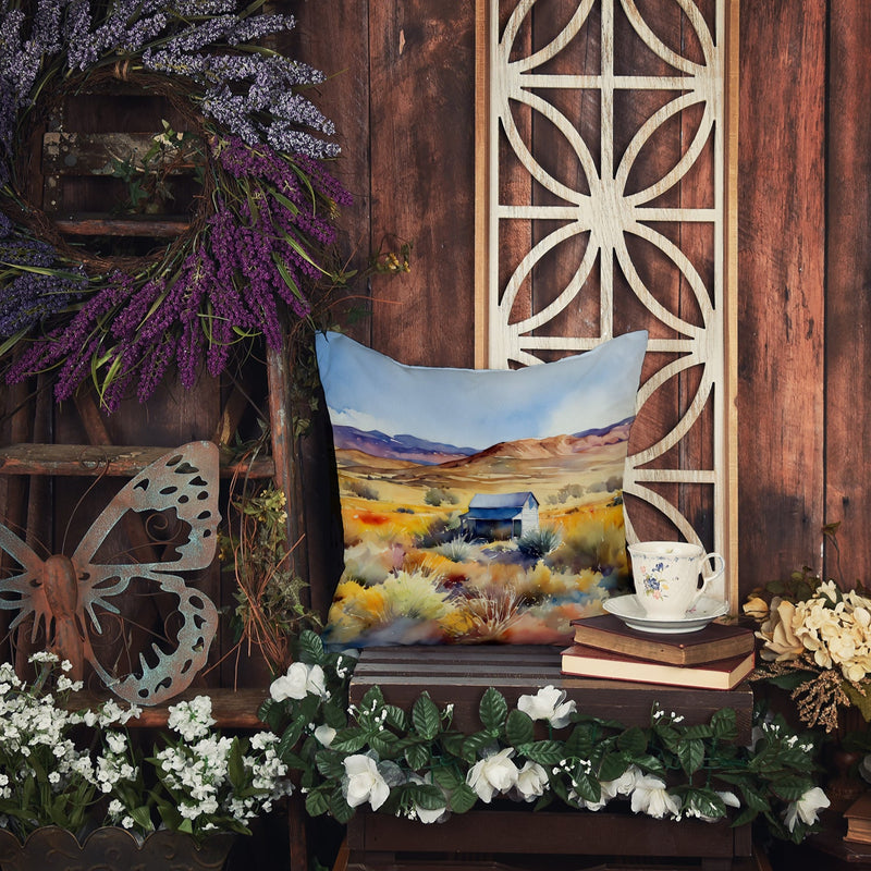 Nevada Sagebrush in Watercolor Throw Pillow