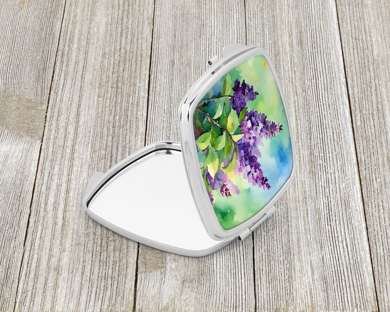New Hampshire Purple Lilac in Watercolor Compact Mirror