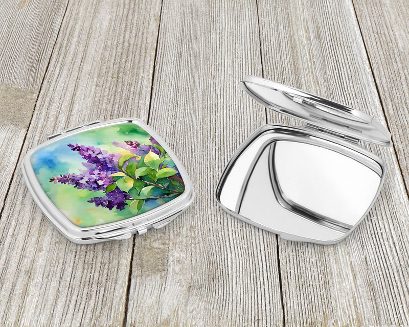 New Hampshire Purple Lilac in Watercolor Compact Mirror