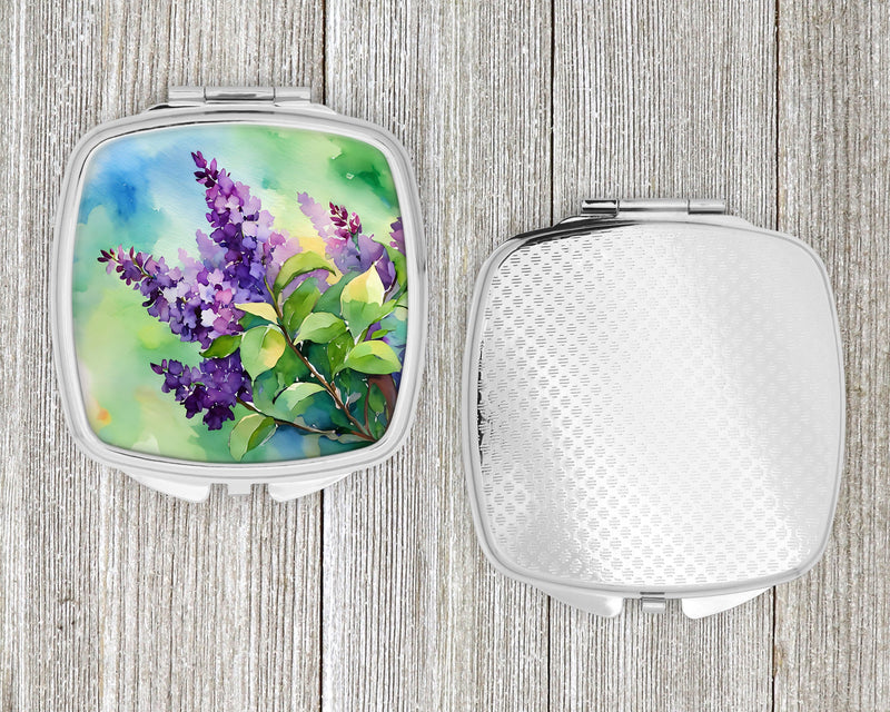 New Hampshire Purple Lilac in Watercolor Compact Mirror
