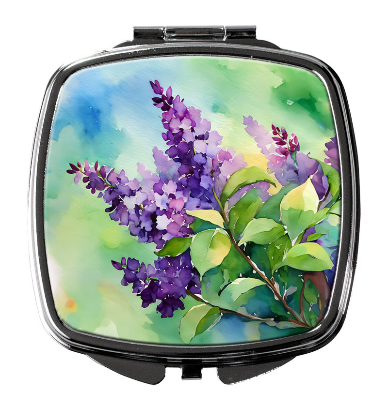 New Hampshire Purple Lilac in Watercolor Compact Mirror