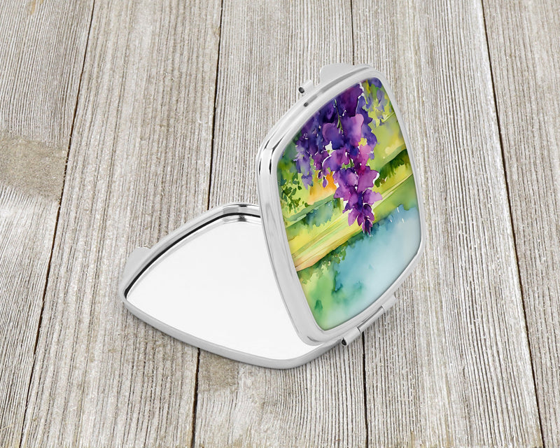 New Jersey Violet in Watercolor Compact Mirror