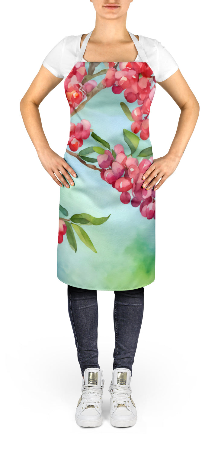 Pennsylvania Mountain Laurels in Watercolor Apron – Artist-Designed Kitchen, BBQ & Craft Apron