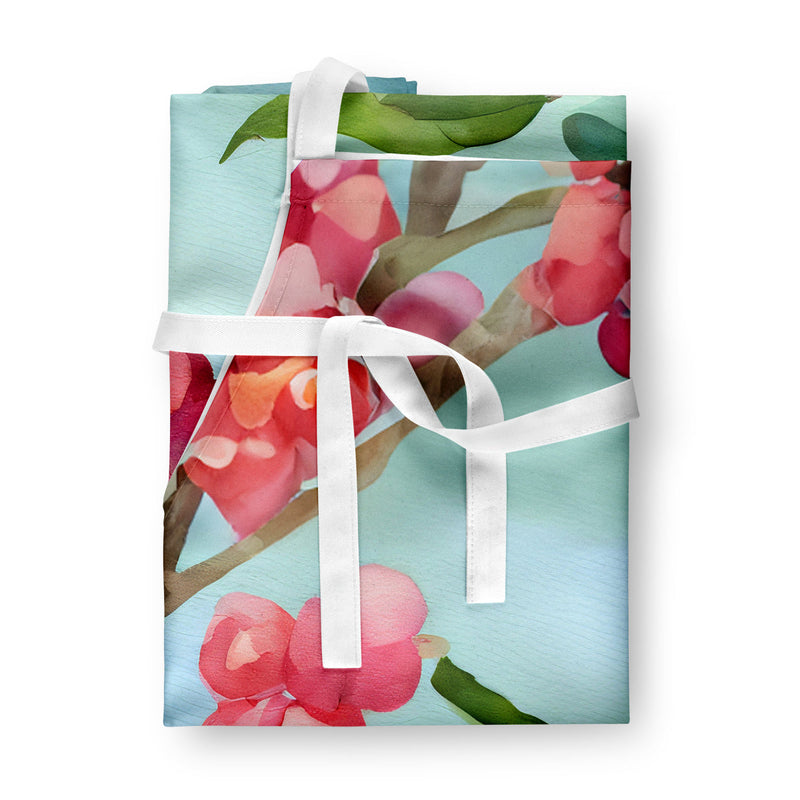 Pennsylvania Mountain Laurels in Watercolor Apron – Artist-Designed Kitchen, BBQ & Craft Apron