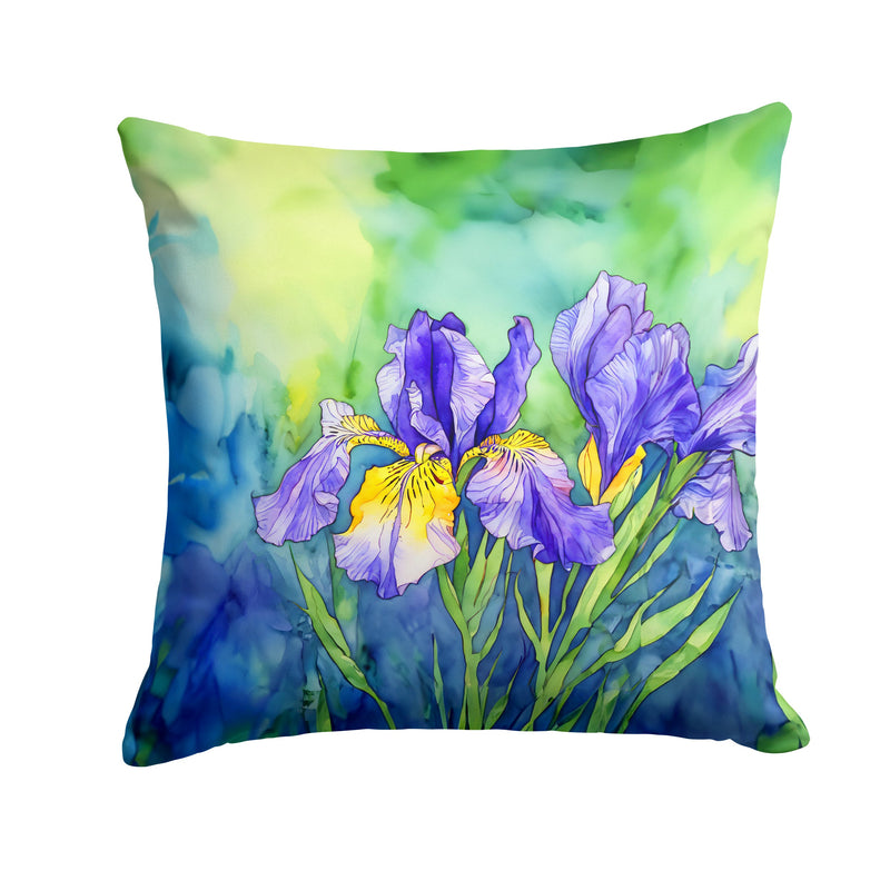 Tennessee Iris in Watercolor Throw Pillow
