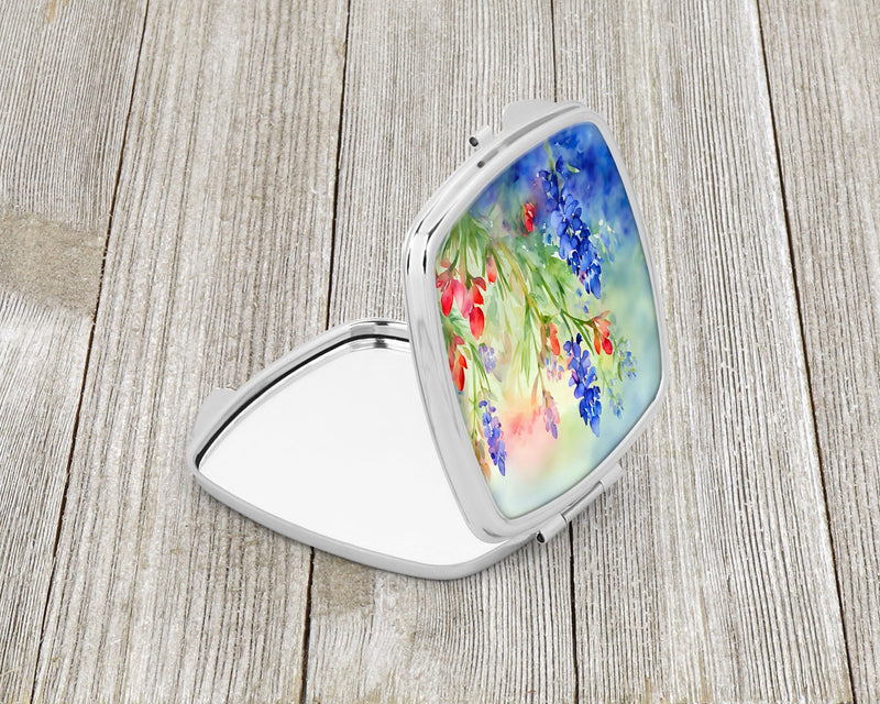Texas Bluebonnets in Watercolor Compact Mirror