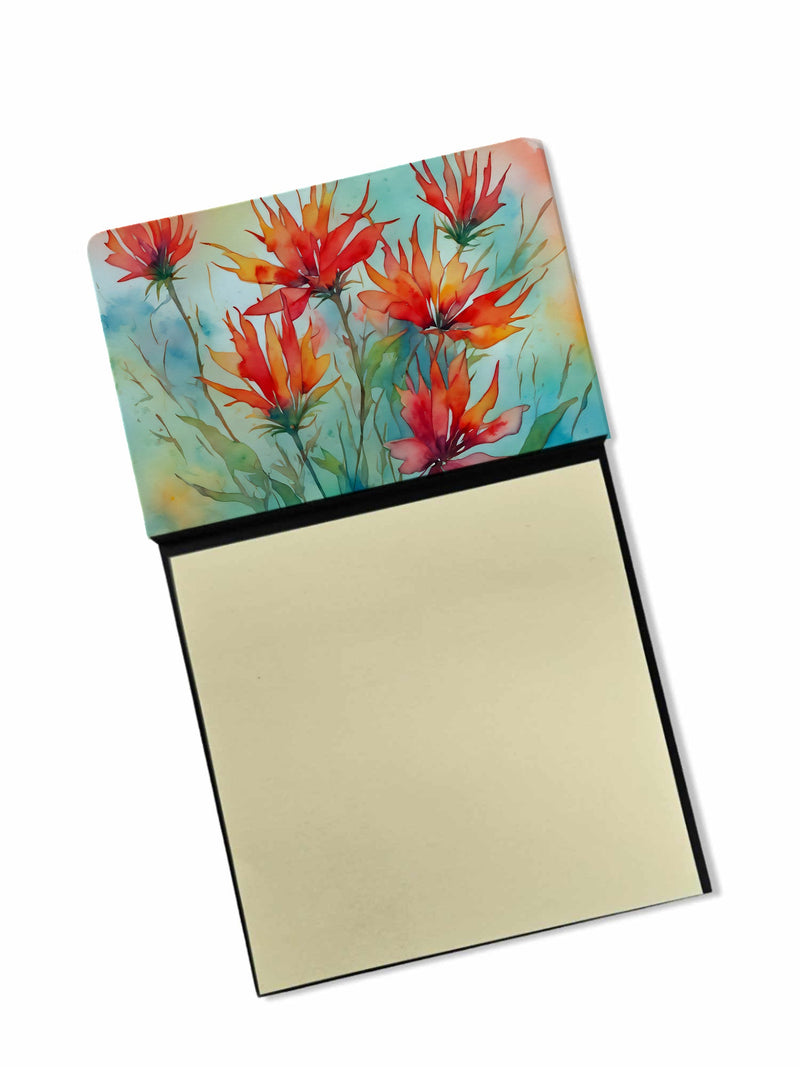 Wyoming Indian Paintbrush in Watercolor Sticky Note Holder