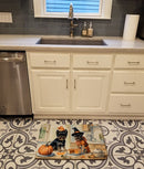 Affenpinscher Fall Kitchen Pumpkins Memory Foam Kitchen Mat