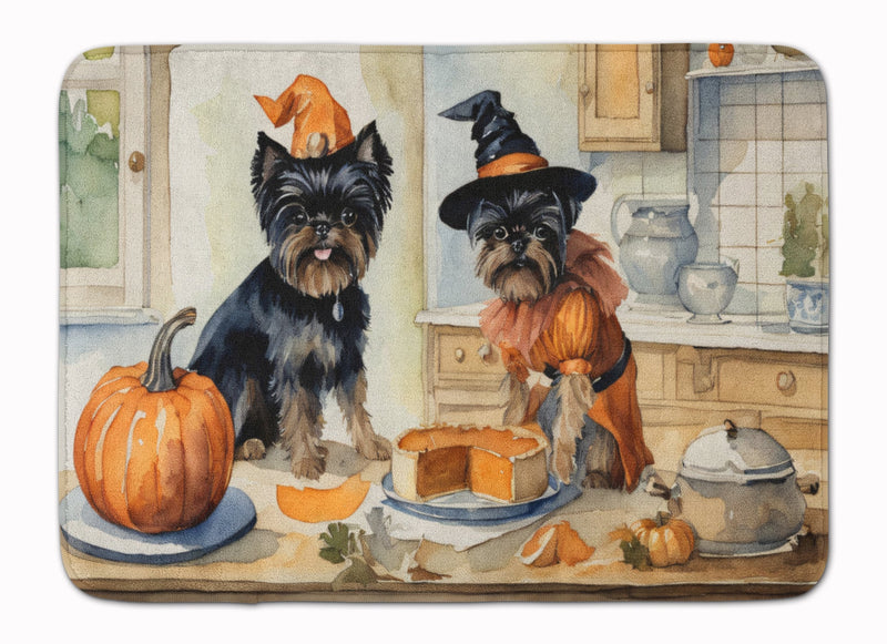 Affenpinscher Fall Kitchen Pumpkins Memory Foam Kitchen Mat