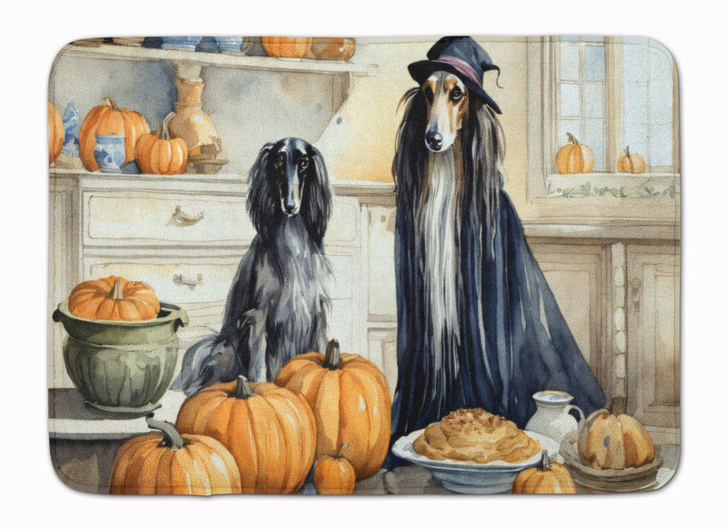 Afghan Hound Fall Kitchen Pumpkins Memory Foam Kitchen Mat