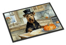 Airedale Terrier Fall Kitchen Pumpkins Doormat -  18x27 Decorative Floor Mat – Indoor/Outdoor Rug