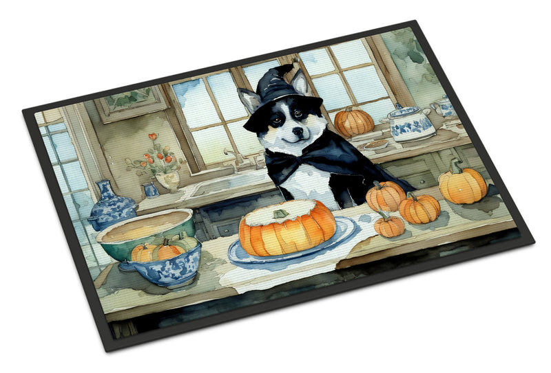 Akita Fall Kitchen Pumpkins Indoor or Outdoor Mat 24x36