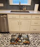 American Eskimo Fall Kitchen Pumpkins Memory Foam Kitchen Mat