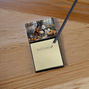 American Eskimo Fall Kitchen Pumpkins Sticky Note Holder- Refiilable Desk Accessory Note Pad