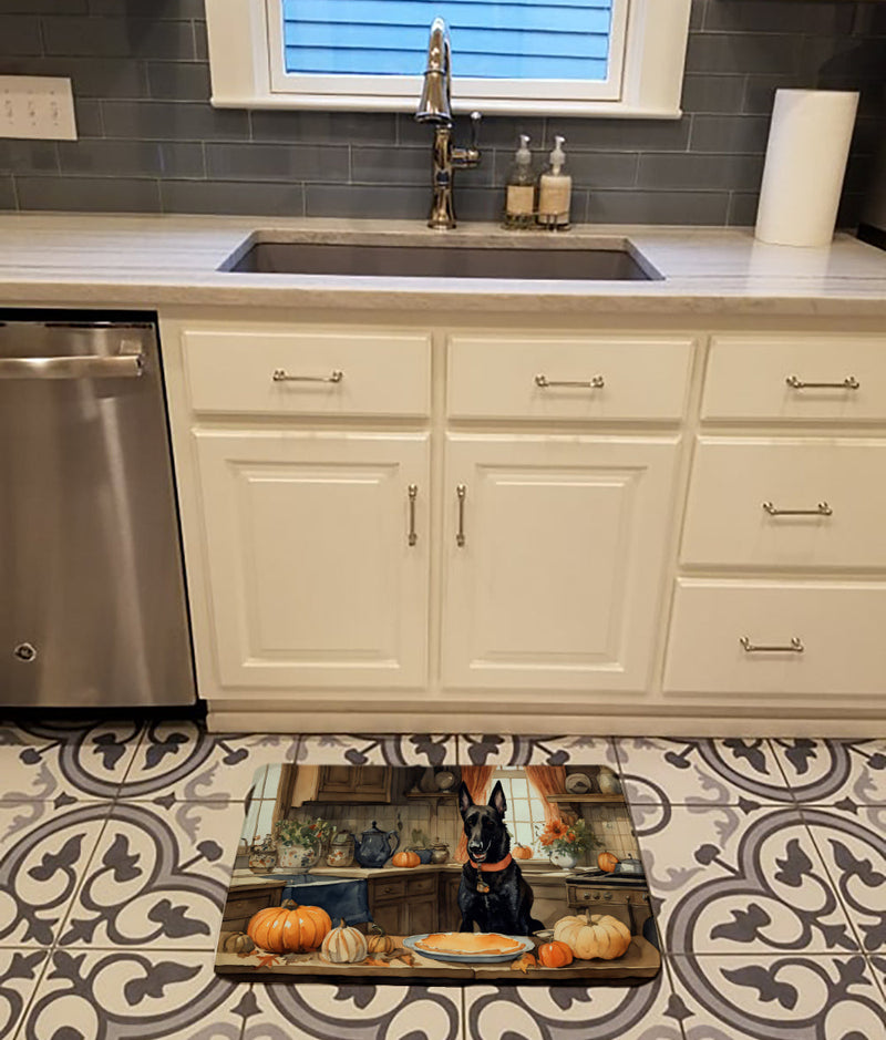 Belgian Malinois Fall Kitchen Pumpkins Memory Foam Kitchen Mat