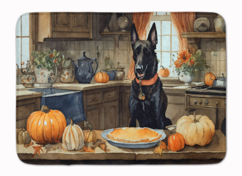 Belgian Malinois Fall Kitchen Pumpkins Memory Foam Kitchen Mat