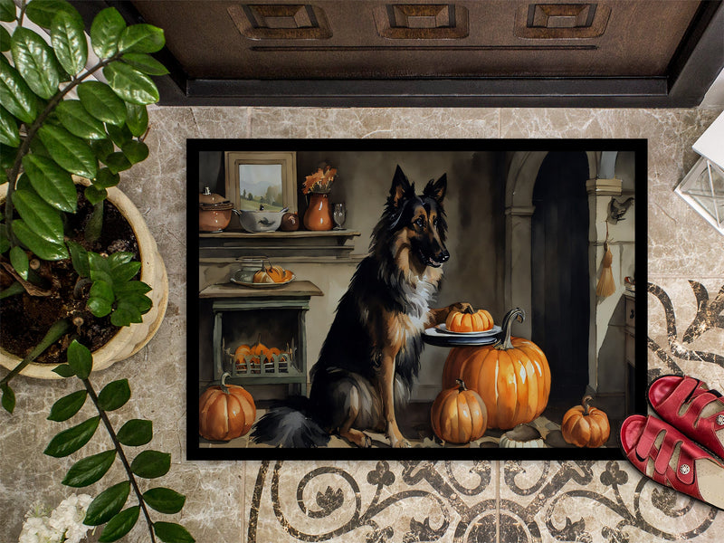 Belgian Tervuren Fall Kitchen Pumpkins Indoor or Outdoor Mat 24x36