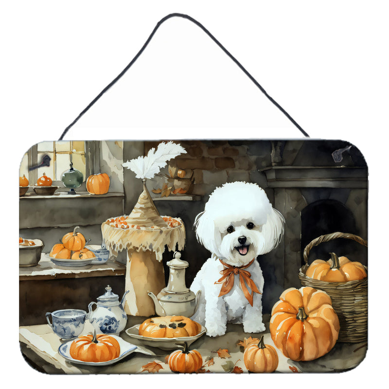 Bichon Frise Fall Kitchen Pumpkins Wall or Door Hanging Prints