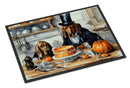 Bloodhound Fall Kitchen Pumpkins Doormat -  18x27 Decorative Floor Mat – Indoor/Outdoor Rug