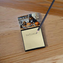 Bloodhound Fall Kitchen Pumpkins Sticky Note Holder- Refiilable Desk Accessory Note Pad