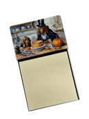 Bloodhound Fall Kitchen Pumpkins Sticky Note Holder- Refiilable Desk Accessory Note Pad